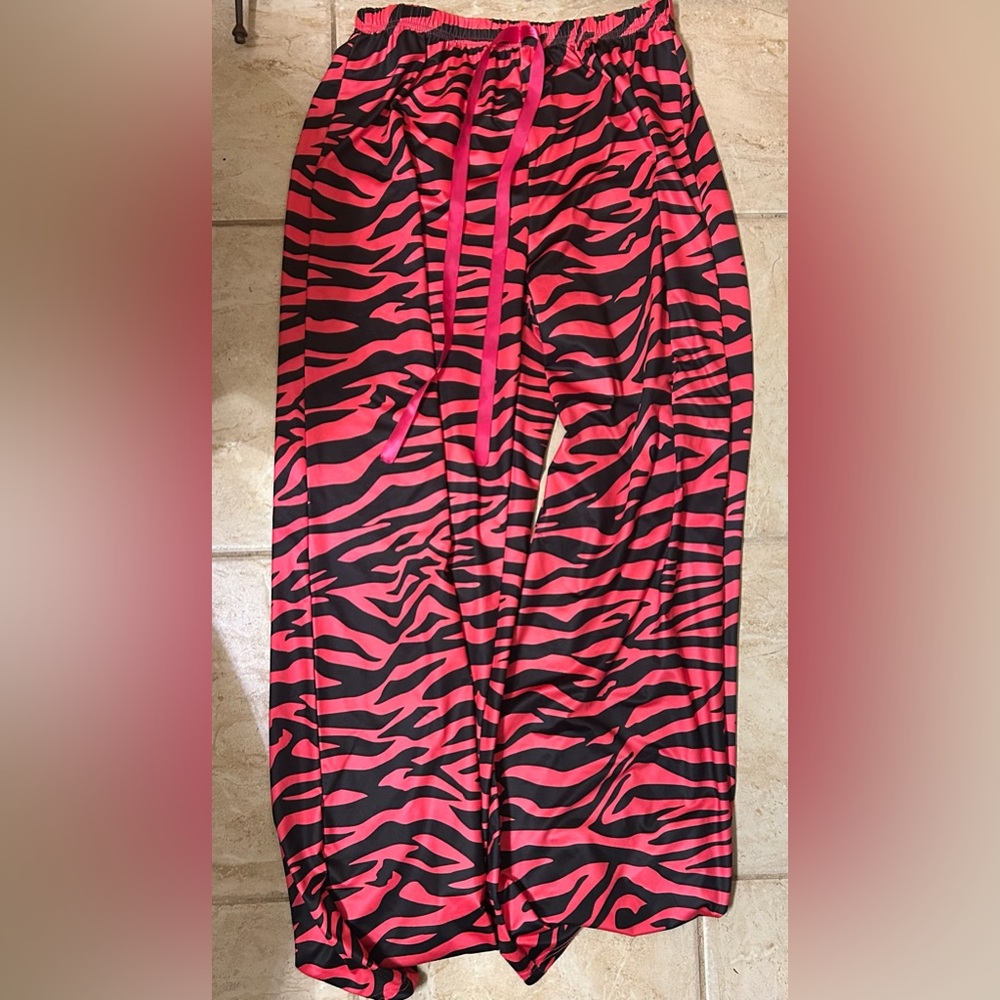 Hot Pink and Black Zebra Print Lounge Pants